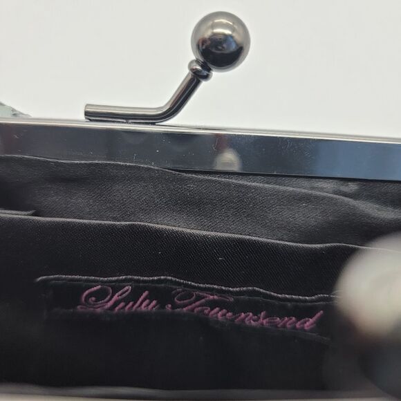 Lulu Townsend Gray Silver Metallic Chainmail Cocktail Evening Bag Clutch - Picture 4 of 7